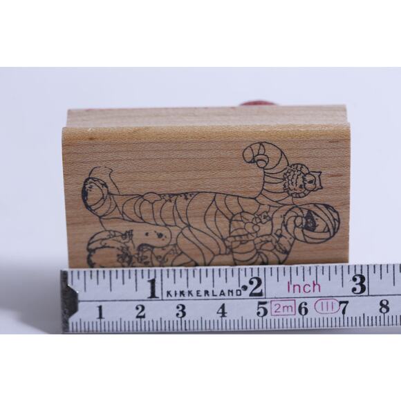 Funny Mummy with Owl, Ghost and Pumpkin, Halloween, Message Stamp - Picture 3 of 3